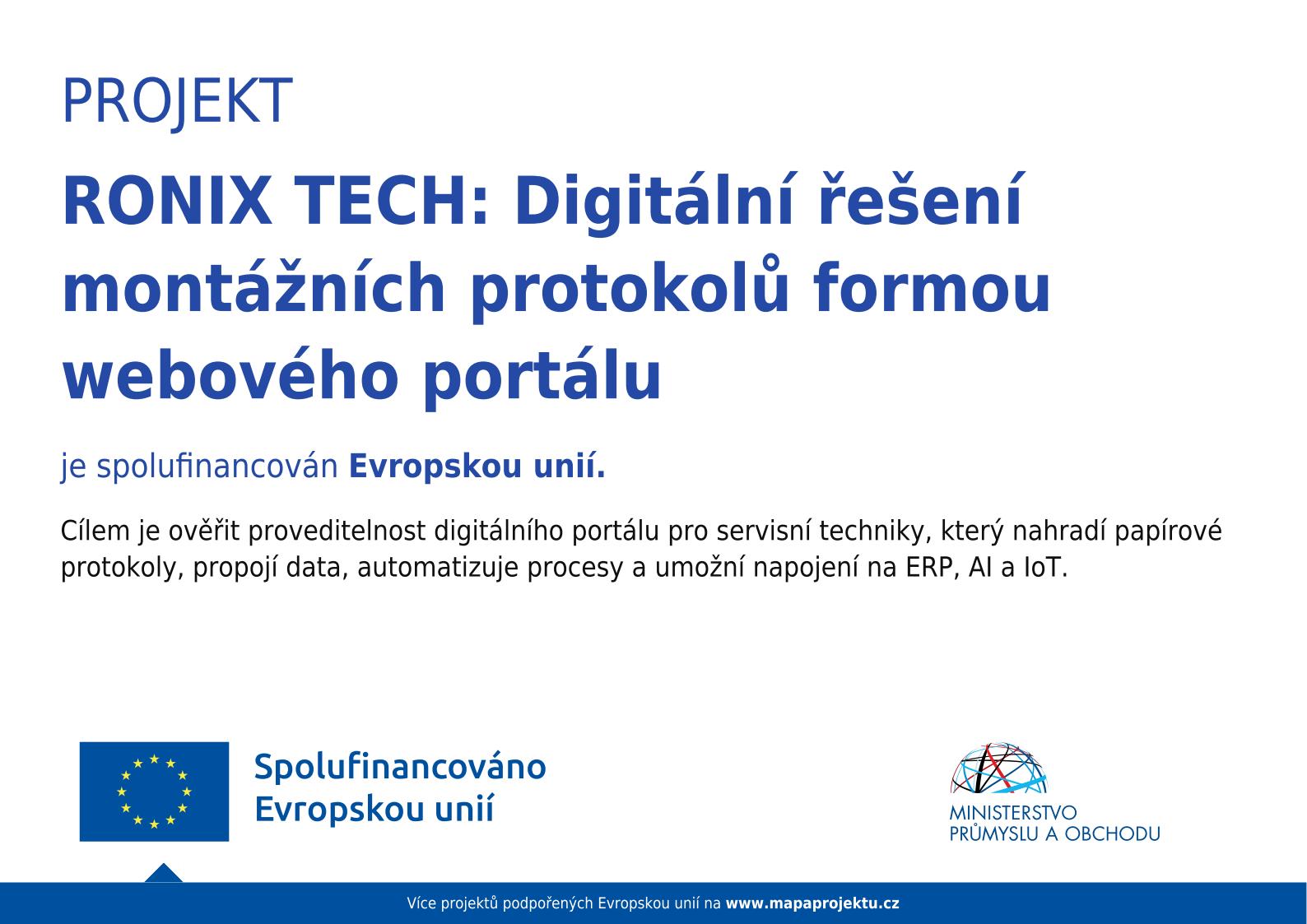 Digitalizace a EU projekty - Ronix Tech s.r.o.